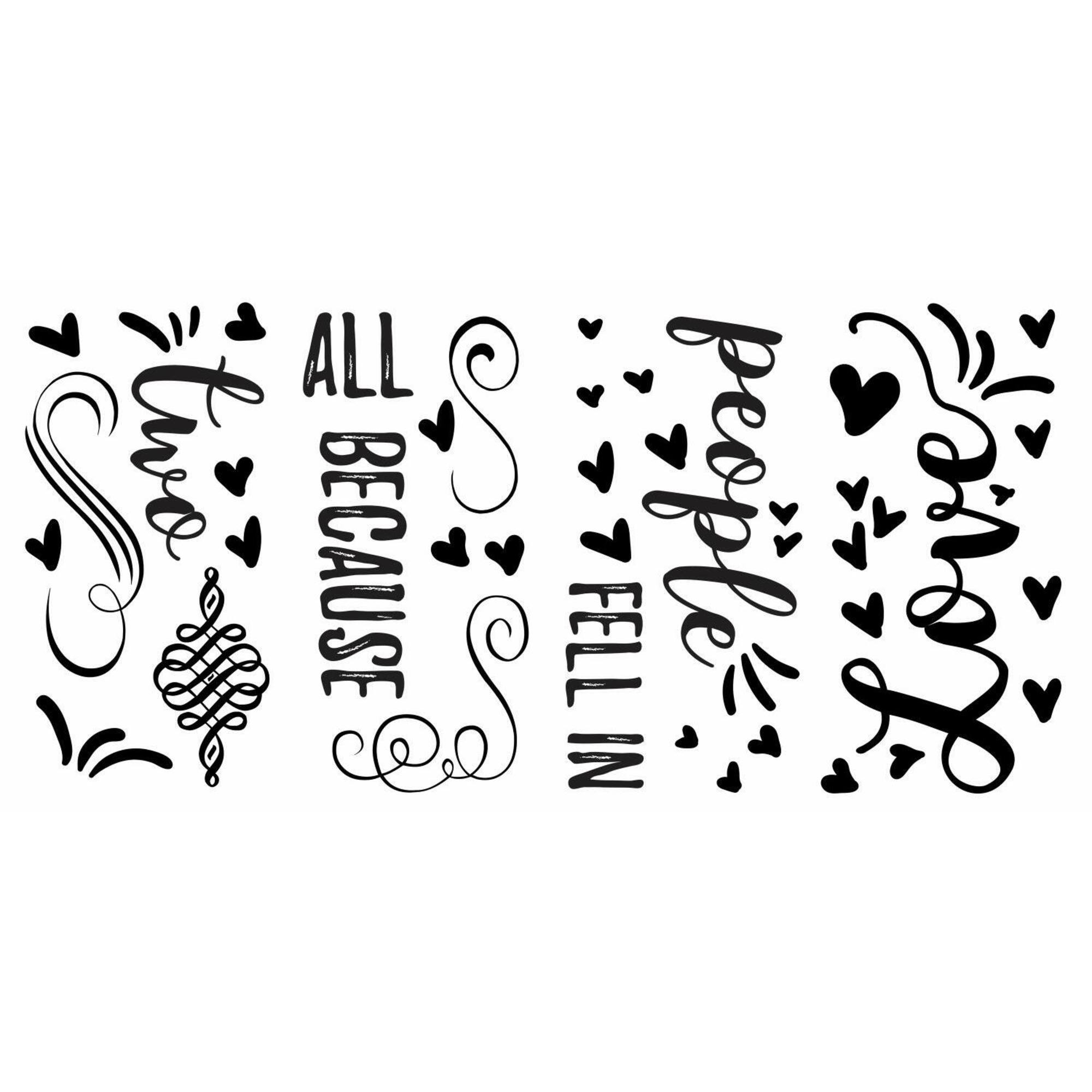 RoomMates Two People Fell In Love Peel & Stick Decals